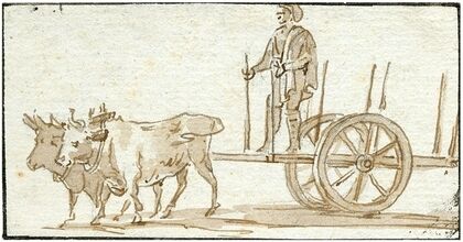 Een ossenwagen