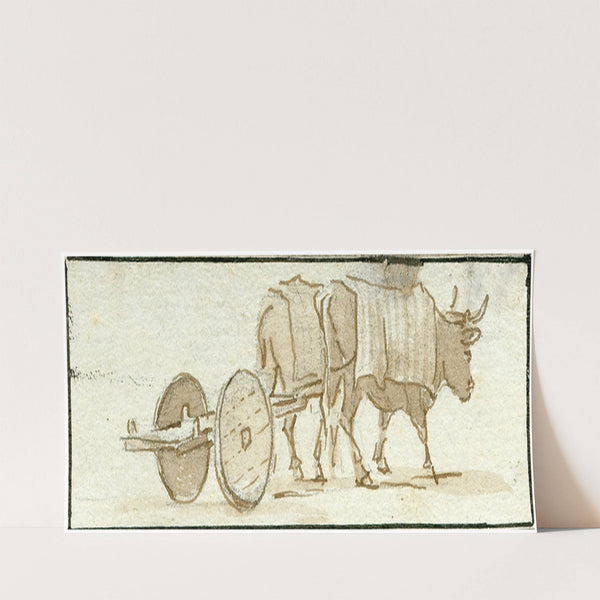 Een ossenwagen by Otto Howen