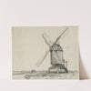 Een standerdmolen in een vlakte (1918) by Frans Smissaert