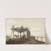 Een waterput met raderwerk en trekezel by Otto Howen