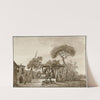 Een waterput met raderwerk en trekezel by Otto Howen