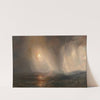 Effet de lumière au cœur d&#8217;une tempête en mer by Théodore Gudin
