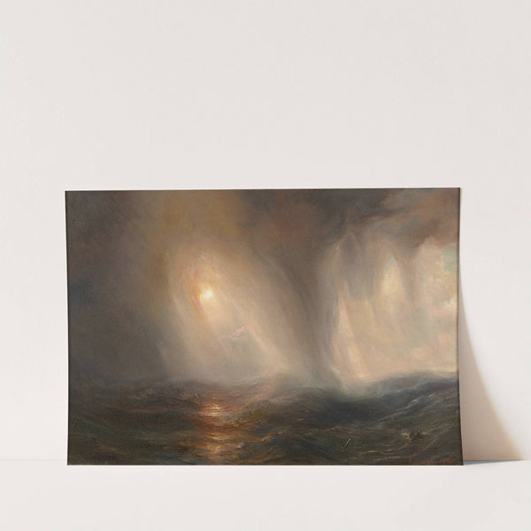 Effet de lumière au cœur d&#8217;une tempête en mer by Théodore Gudin