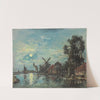 Effet de lune sur l&#039;estuaire, Hollande by Johan Barthold Jongkind