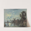 Effet De Lune Sur L&#039;estuaire, Hollande by Johan Barthold Jongkind