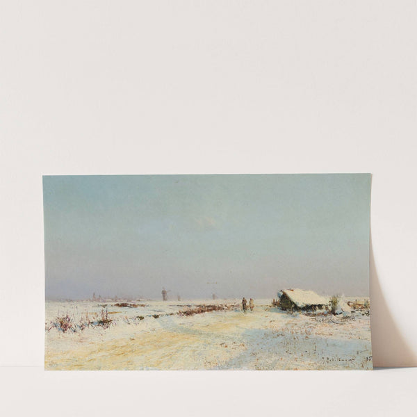 Effet de neige, deux chasseurs dans la neige (1885) by Ivan Pavlovich Pokhitonov