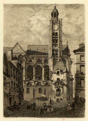 Eglise St-Etienne du Mont, côté nord (1866) — size preview