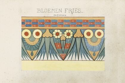 Egyptisch bloemenfries