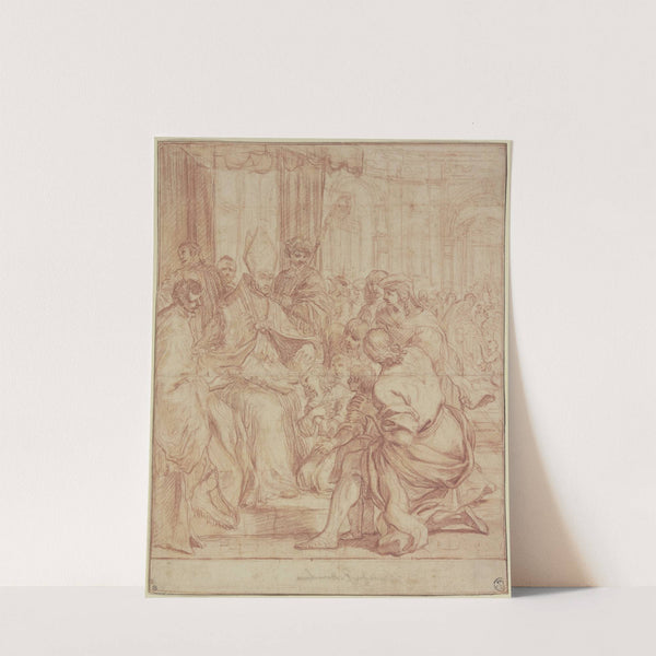Ein Bischof segnet eine Heilige by Carlo Maratta