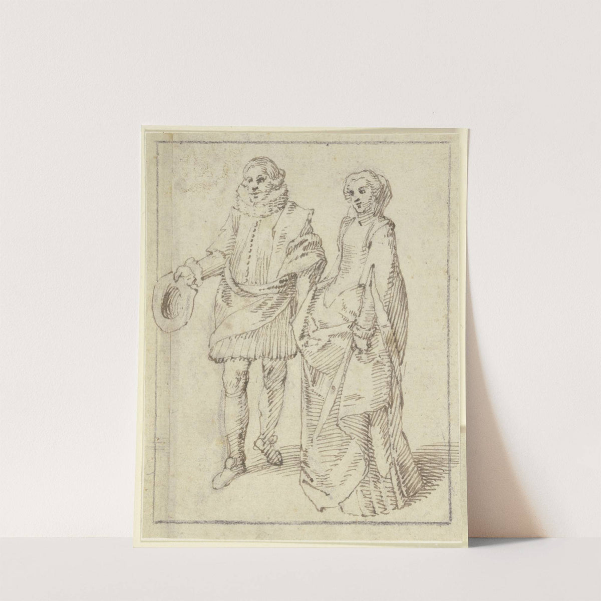 Ein Kavalier mit seiner Dame by Jacques Callot