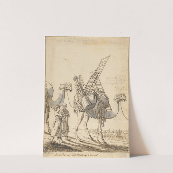 Ein mit einem Zelt beladenes Cameel (Man with a Tent-Laden Camel) by Philipp Ferdinand von Gudenus