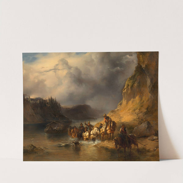 Ein Schiffszug auf der Donau (1848) by Friedrich August Matthias Gauermann