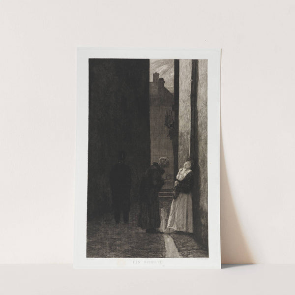 Ein Schritt (Dramen, Opus IX, Blatt 2) (1883) by Max Klinger