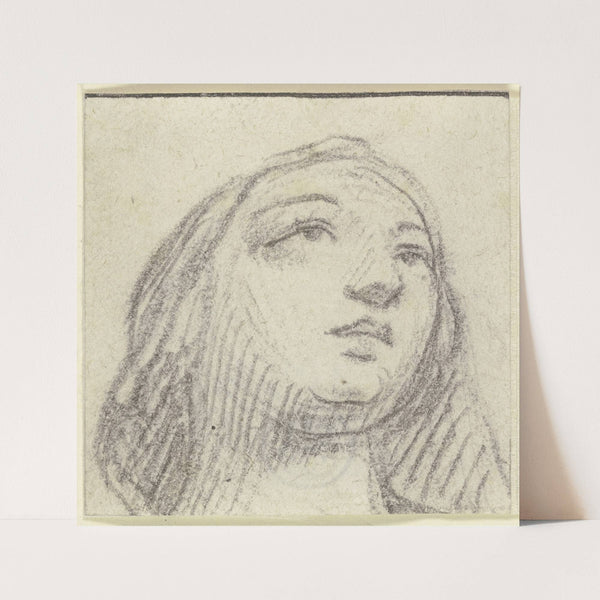 Eine Frau, emporblickend by Robert Nanteuil