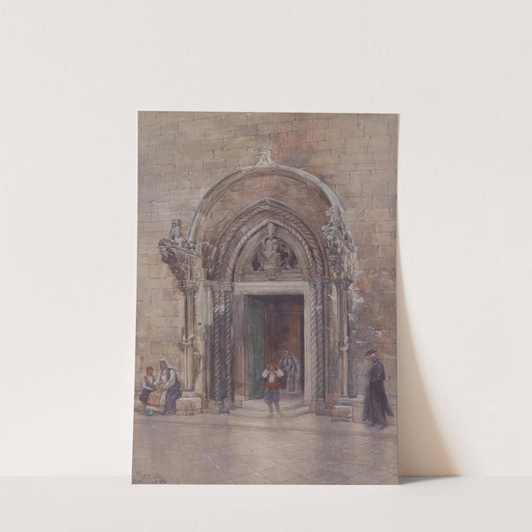 Eingang zum Dom von Curzola by Carl Pippich