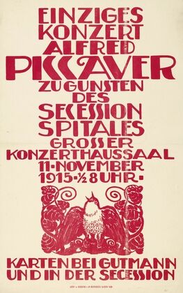 Einziges Konzert Alfred Piccaver zu Gunsten des Secessions Spitales (1915)