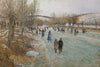 Eisläufer Auf Der Thaya Bei Lundenburg