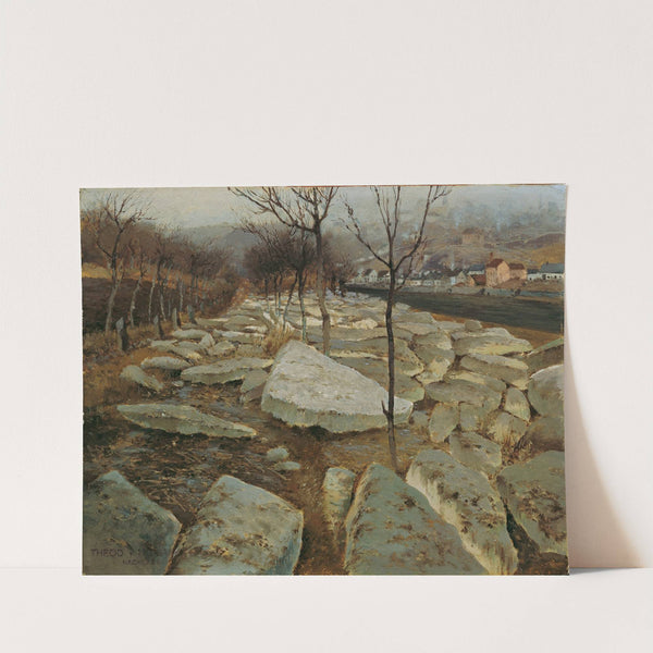 Eisschollen Am Ufer Der Thaya by Theodor Von Hörmann