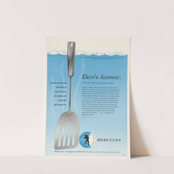 Ekco&#039;s Answer: &#039;Hercules&#039; High-Acetyl Cellulose Acetate by Hercules Incorporated