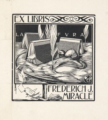 Ekslibris Frederich J. Miracle (1904)