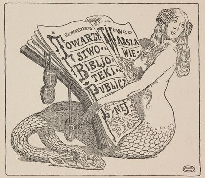Ekslibris Towarzystwa Biblioteki Publicznej w Warszawie (1906–1928) (1907)