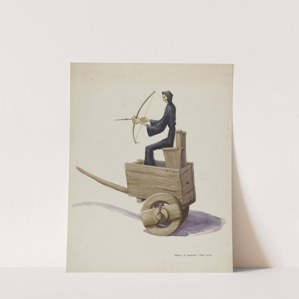 El Muerto Death Figure and Cart by Majel G. Claflin