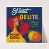 El-West Delite Brand Florida Citrus Fruit Label (1930-1950)