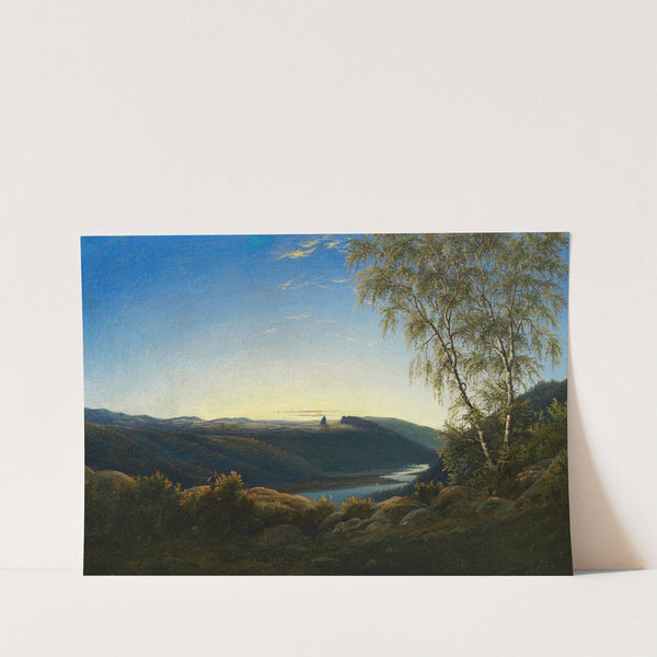 Elblandschaft bei Sonnenaufgang (ca 1821) by Carl Wagner