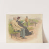Elderly Couple on a Park Bench, with Two Men Beyond by Robert Barnes