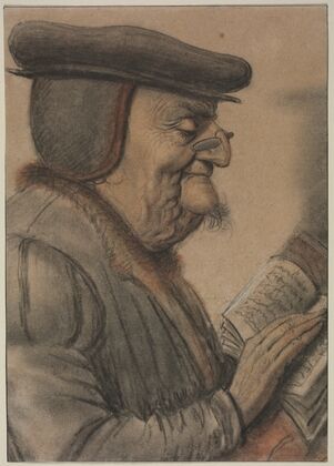 Elderly Man Reading a Book (1600s)