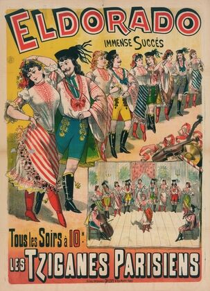 Eldorado Immense Succes Tous Les Soirs À 10 H. Les Tziganes Parisiens (1888)