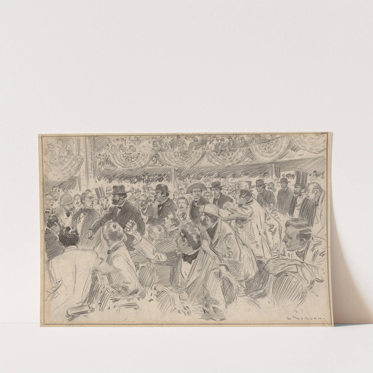 Election Convention, for illustration in Century magazine by Wallace Morgan