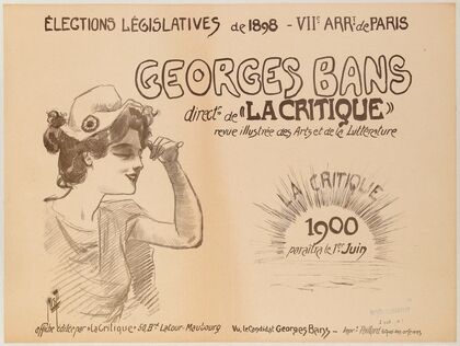 Elections Legislatives De 1898- Viie Arrt De Paris Georges Bans Directr. De La Critique (1898)