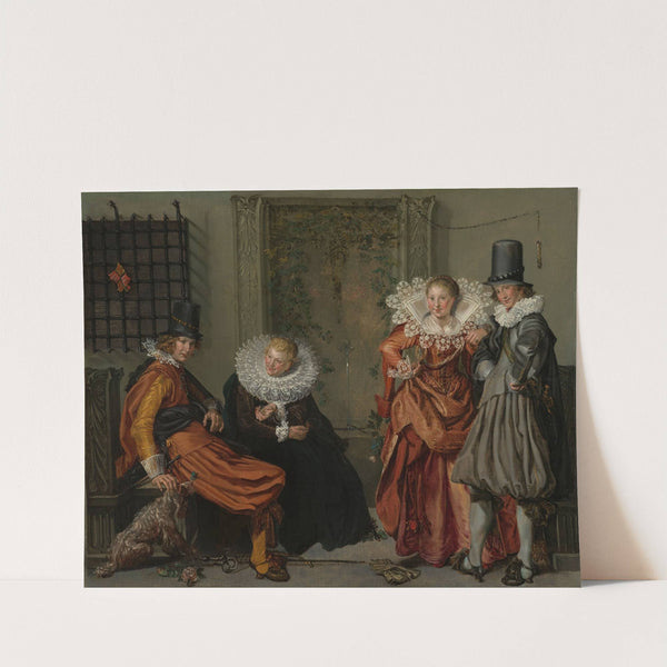 Elegant Couples Courting by Willem Pietersz. Buytewech