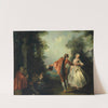 Elegant Figures Dancing In A Wooded Landscape by Nicolas Lancret