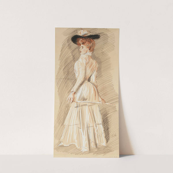 Elégante à la canne by Paul César Helleu