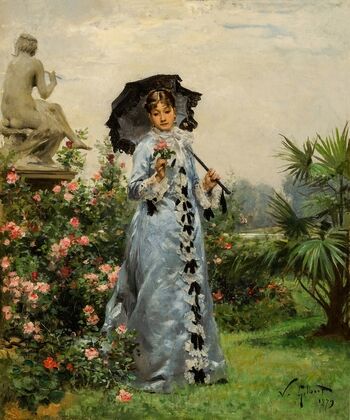 Élégante à la rose