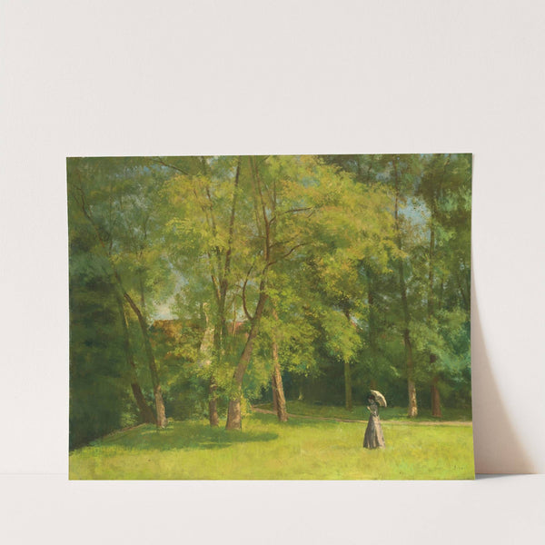Élégante au parc by Henri Stanislas Rouart