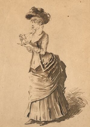 Élégante au verre d’absinthe