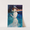 Elégante en robe blanche dans un paysage (1890-1900) by Henri Somm