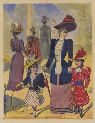 Elégantes et fillettes au cerceau et à la corde à sauter (1892)