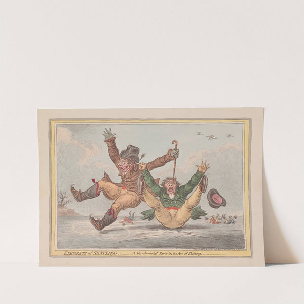 Elements of skateing. A fundamental error in the art of skaiting (1805) by James Gillray