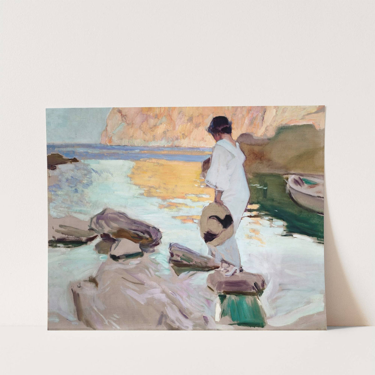 Elena at Cala de San Vicente by Joaquín Sorolla
