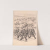 Elephants, horses, giraffes & camels with riders (1898) by Russell, Morgan & Co.