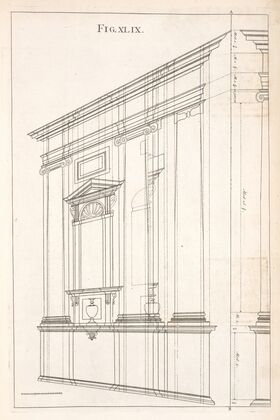 Elevation of the Ionick design in perspective.