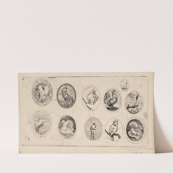 Eleven vignettes in a circle frame (1897) by Hans Thoma