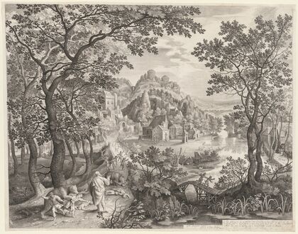 Elisha Cursing the Children of Bethel Who Are Being Devoured by the Bears (1602)