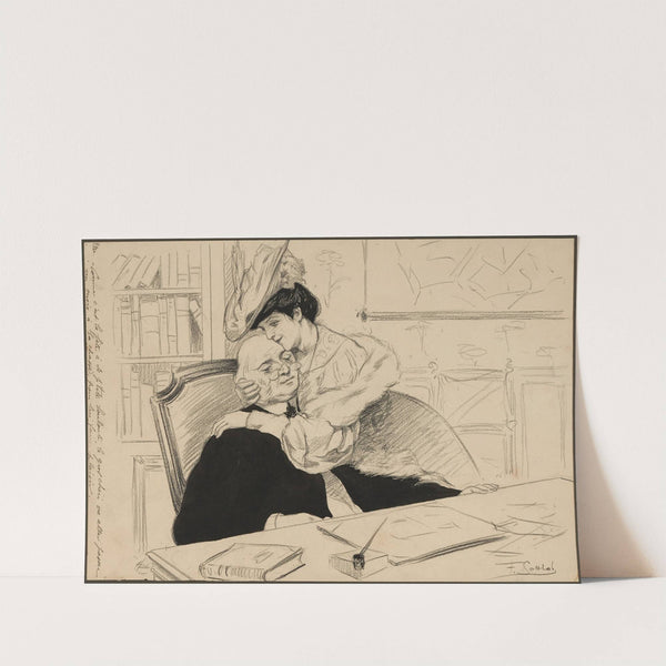 Elle – Comme c’est la fête à sa p’tite louloute, le gros chéri va aller passer un mois à la chasse, pour lui faire plai by Fernand Louis Gottlob