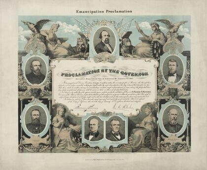 Emancipation Proclamation. Proclamation by the governor (1865)