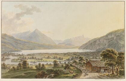 Embouchure de l’Aare dans le lac de Thoun (1915-1945)